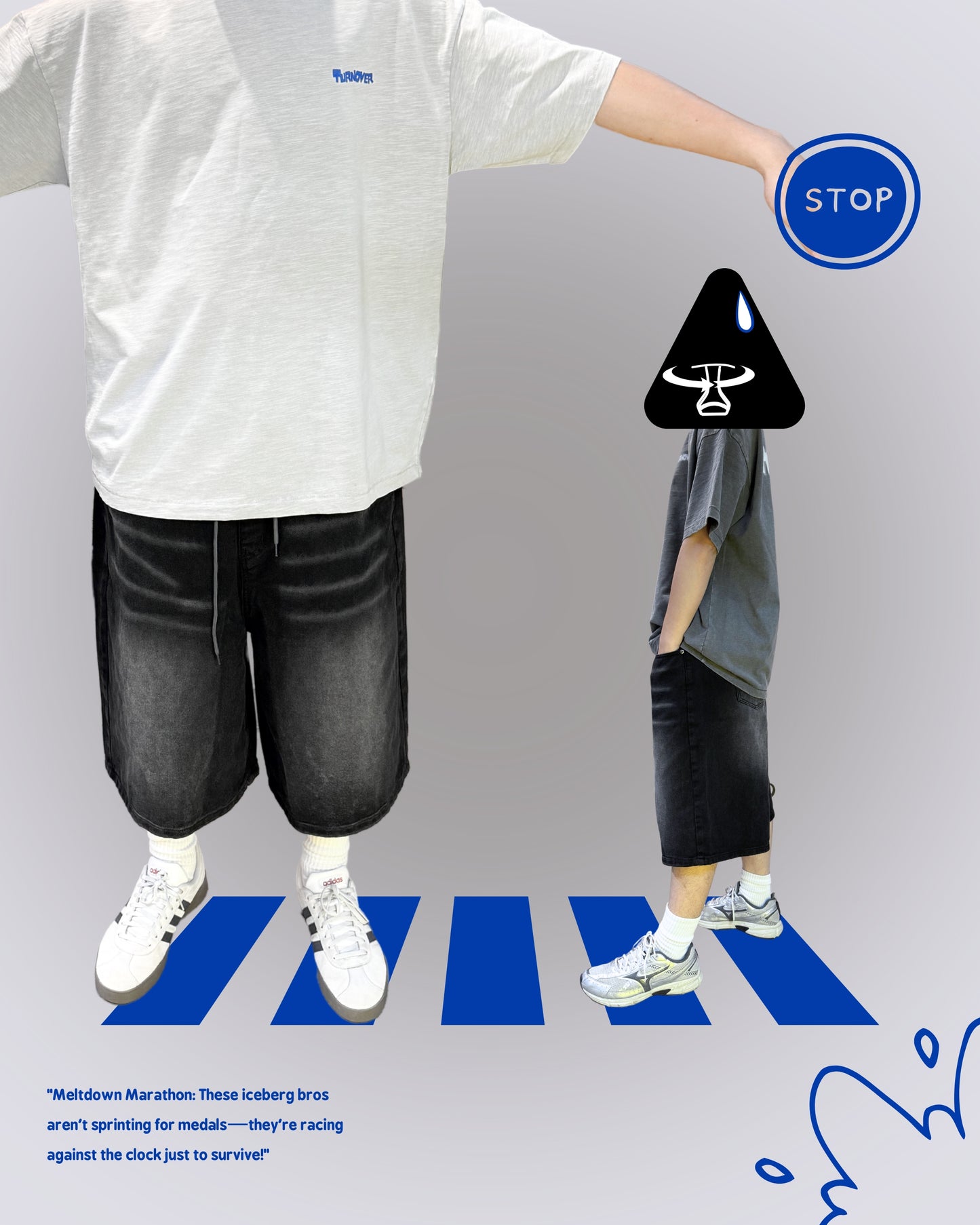 TURNOVER 2025SS “Meltdown Marathon Tee "
“25SST8 冰山兩角TEE”