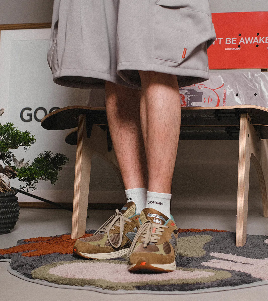 GOOPiMADE® GKA-04 SOFTBOX Coolmax® Tabi Socks (Light) 分趾低筒襪 - Ivory