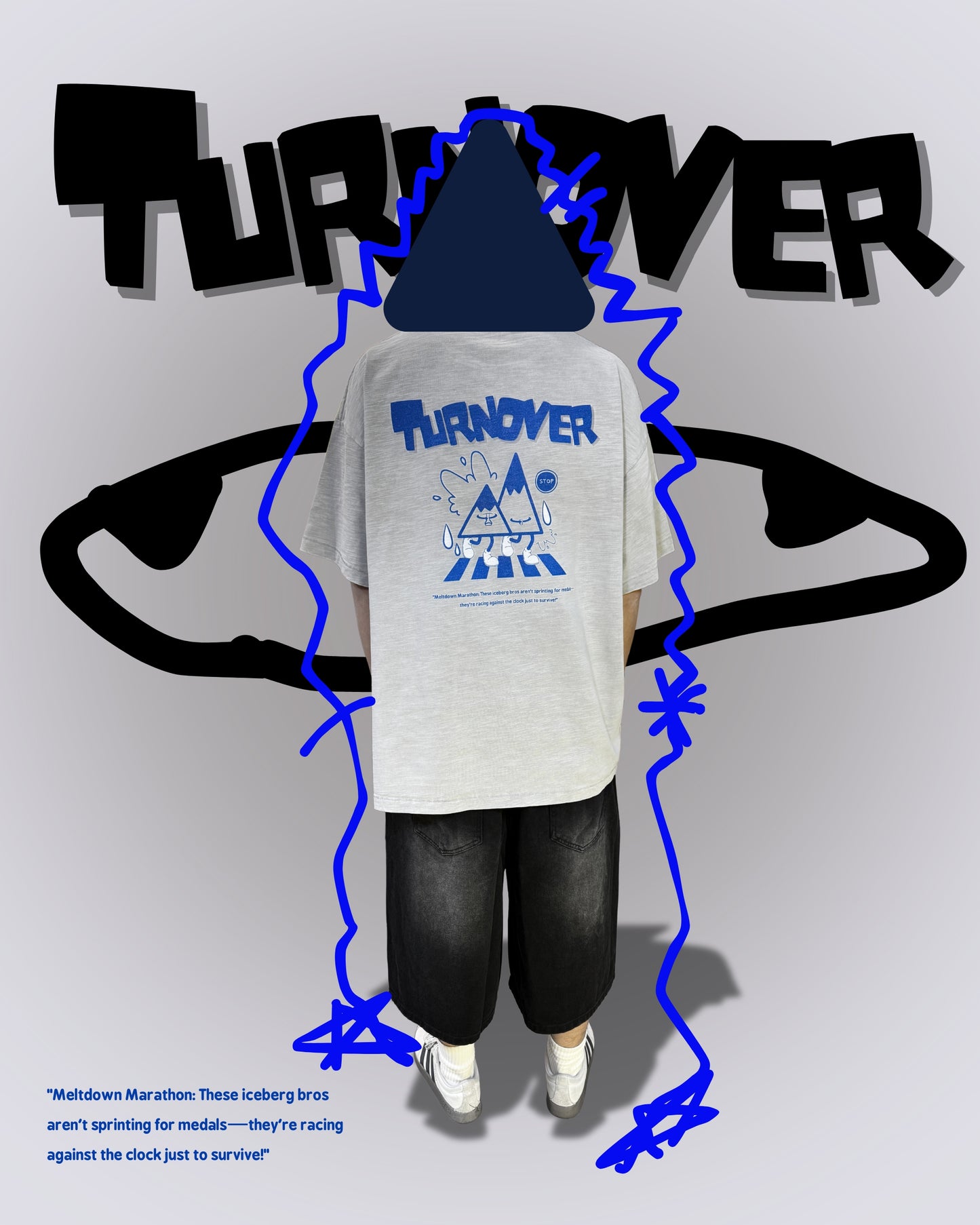 TURNOVER 2025SS “Meltdown Marathon Tee "
“25SST8 冰山兩角TEE”