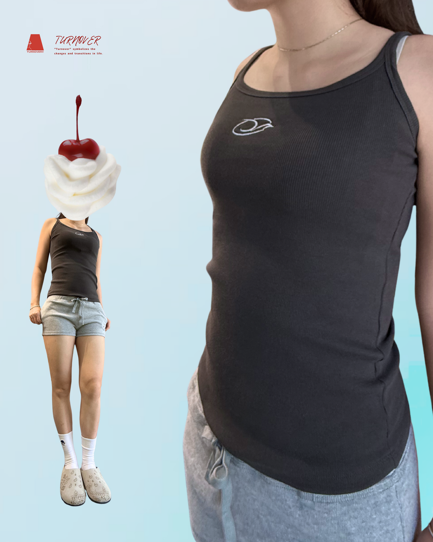 TURNOVER 2025SS Body Language Tank Top “25SSWV5 吊背小背心”