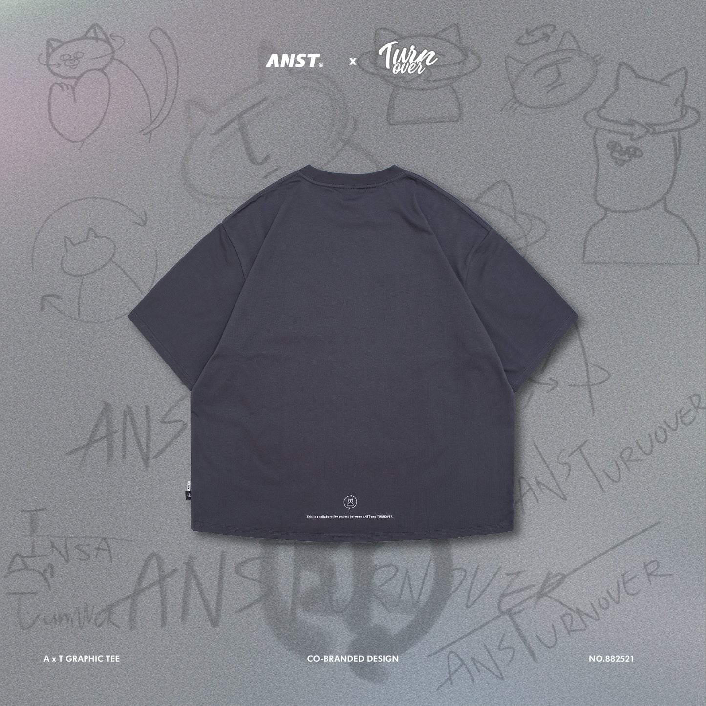ANST × TURNOVER A x T Graphic Tee/深灰