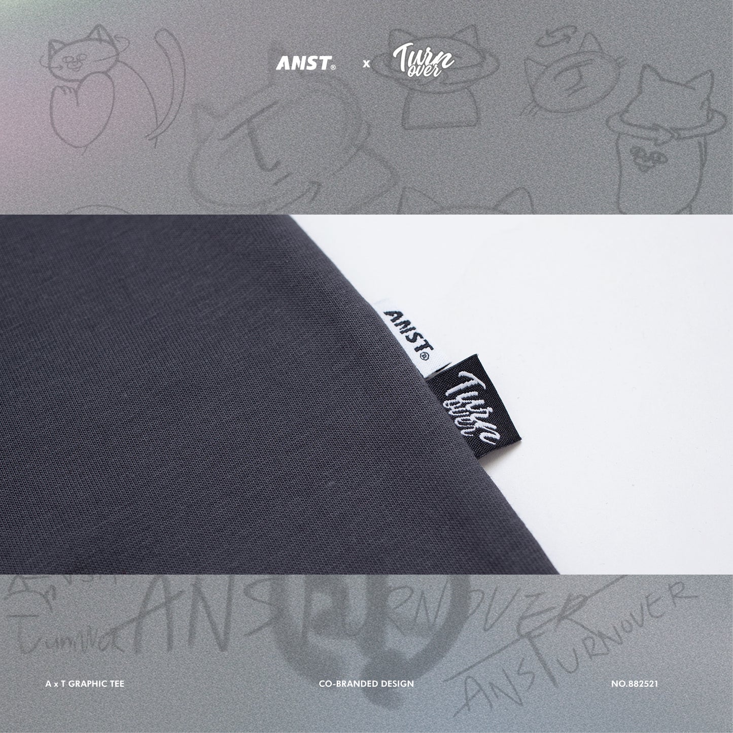 ANST × TURNOVER A x T Graphic Tee/深灰