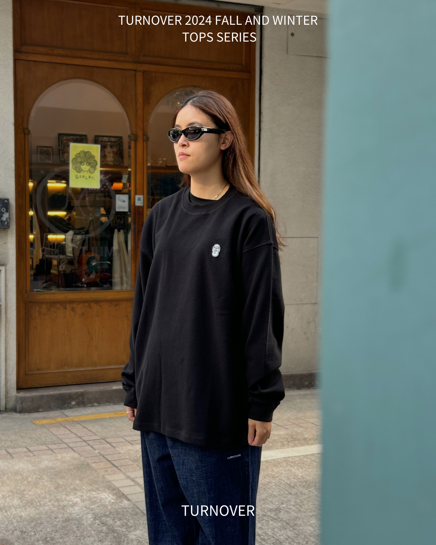 TURNOVER HEAVYWEIGHT SMALL LOGO WAFFLE
華夫格長袖Tee