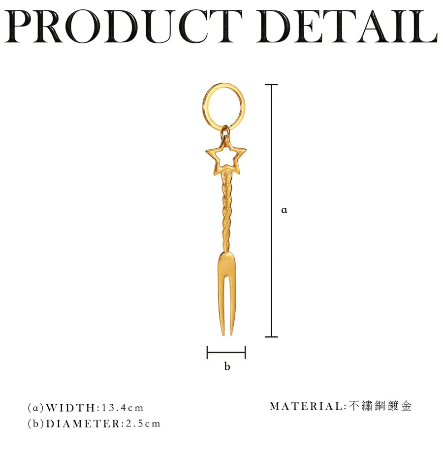 RECOVERY X FU CAKE STAR FORK 鑰匙圈