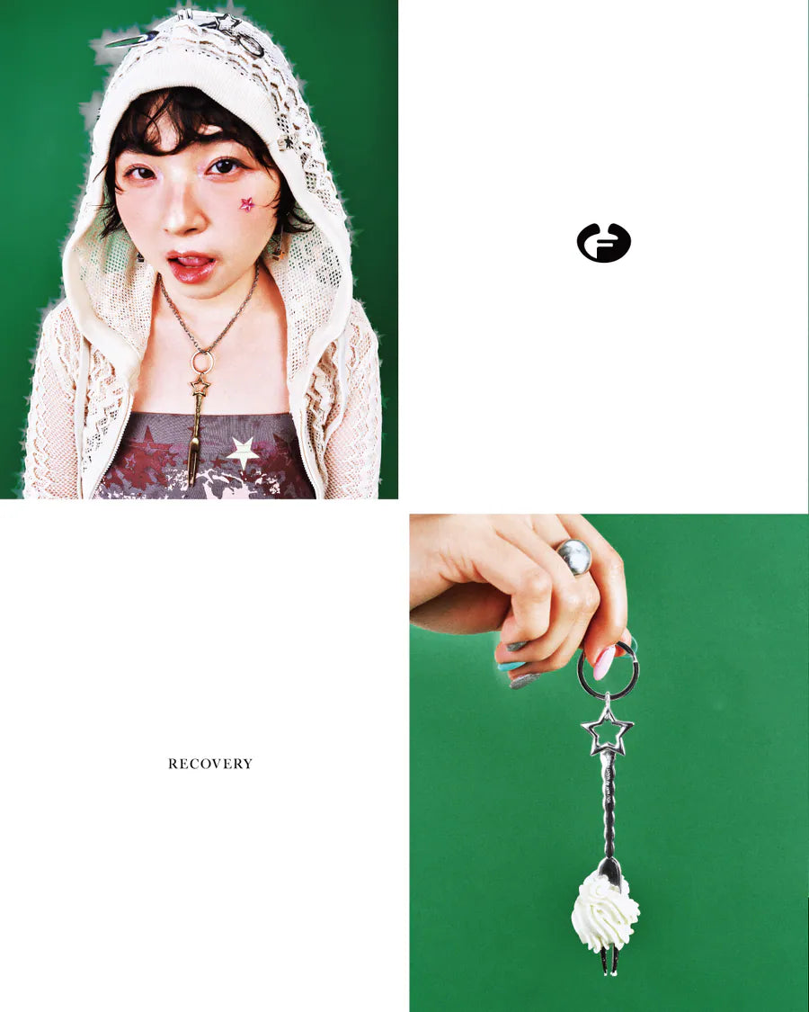 RECOVERY X FU CAKE STAR FORK 鑰匙圈