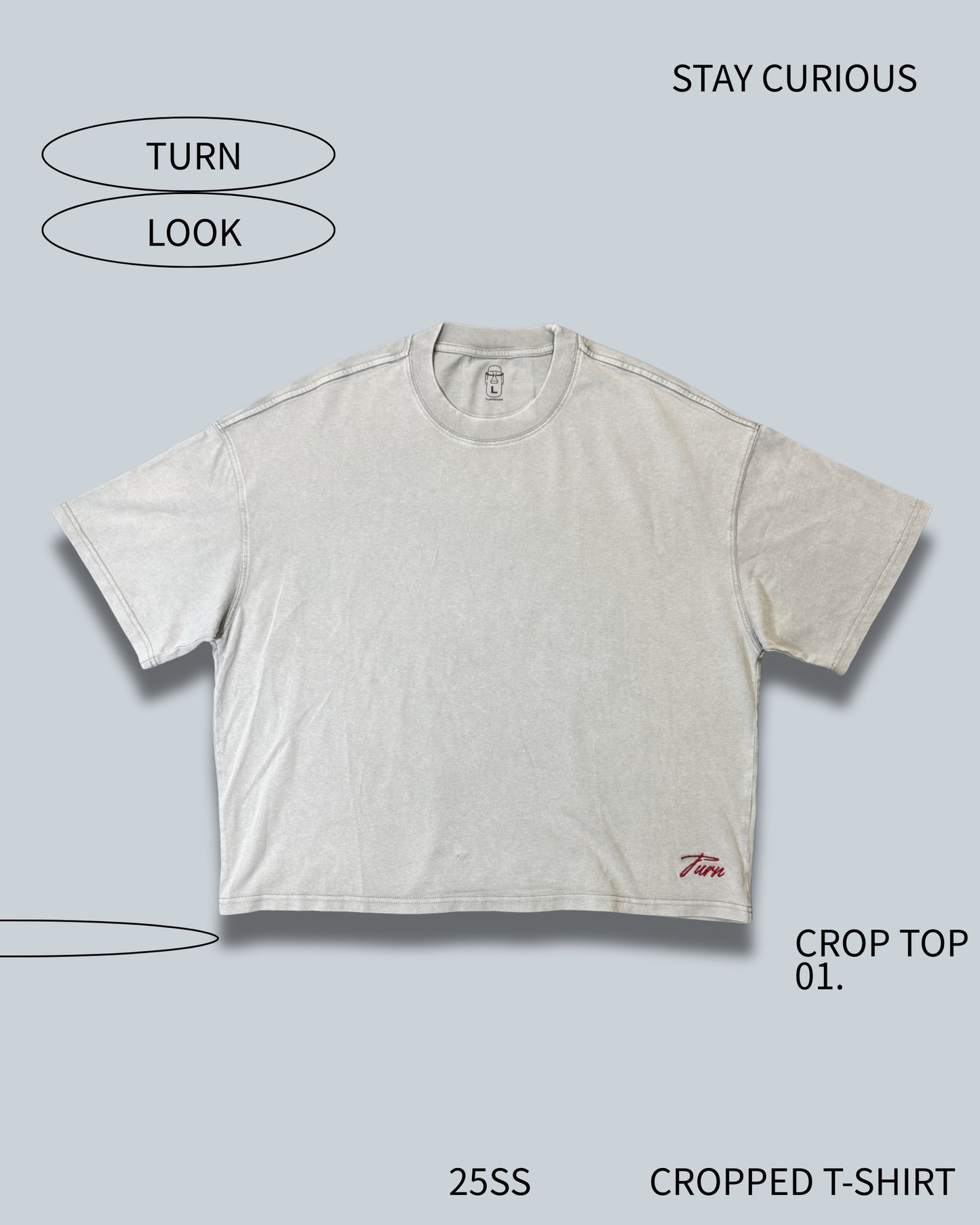 TURNOVER 2025SS “Cropped Top" “25SST12 短版TEE”