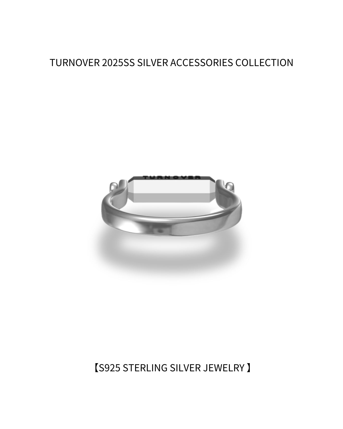 TURNOVER S925 STERLING SILVER JEWELRY "S925 銀戒指" (S925-T1)