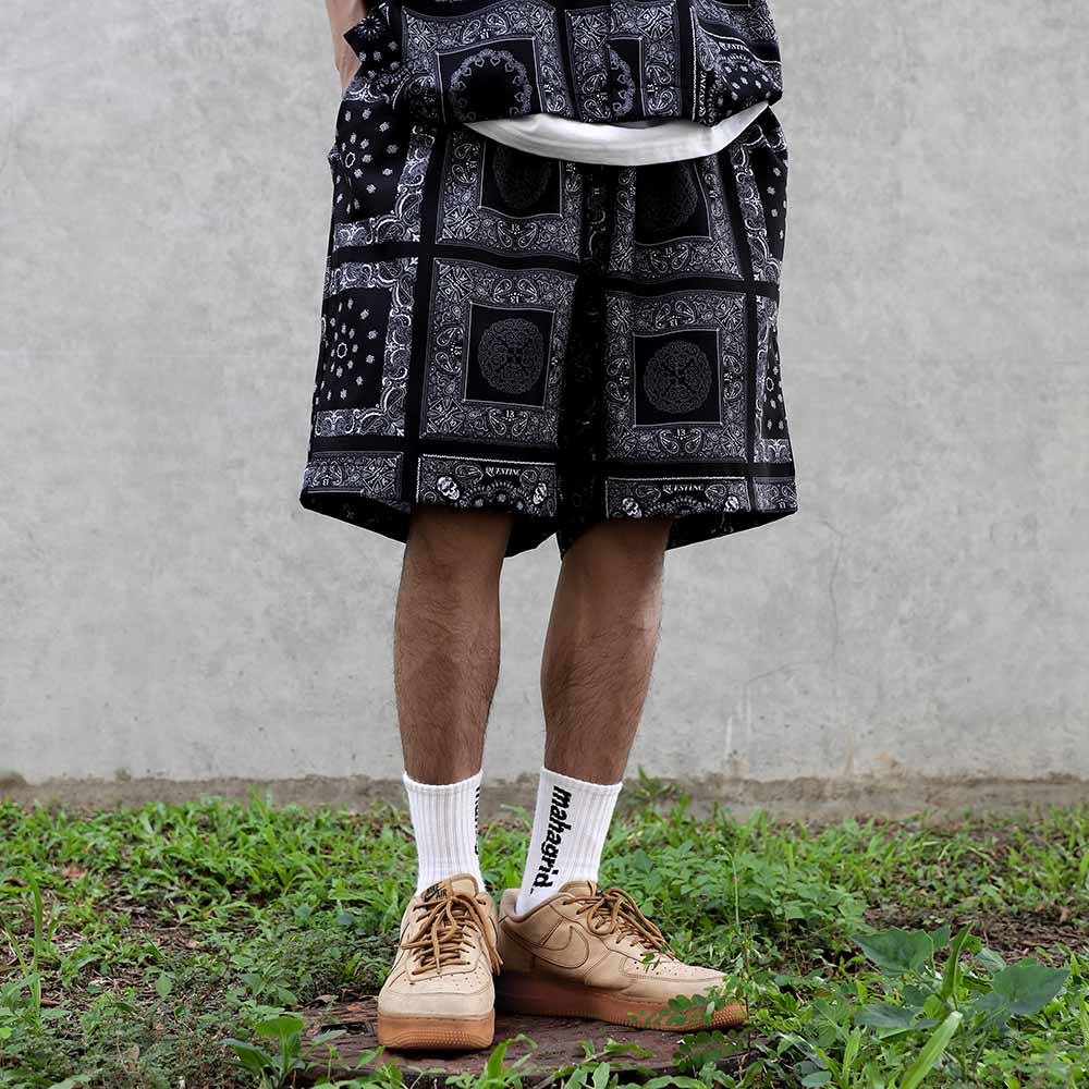 【QUEST】PAISLEY PRINT SHORTS -變形蟲圖騰短褲