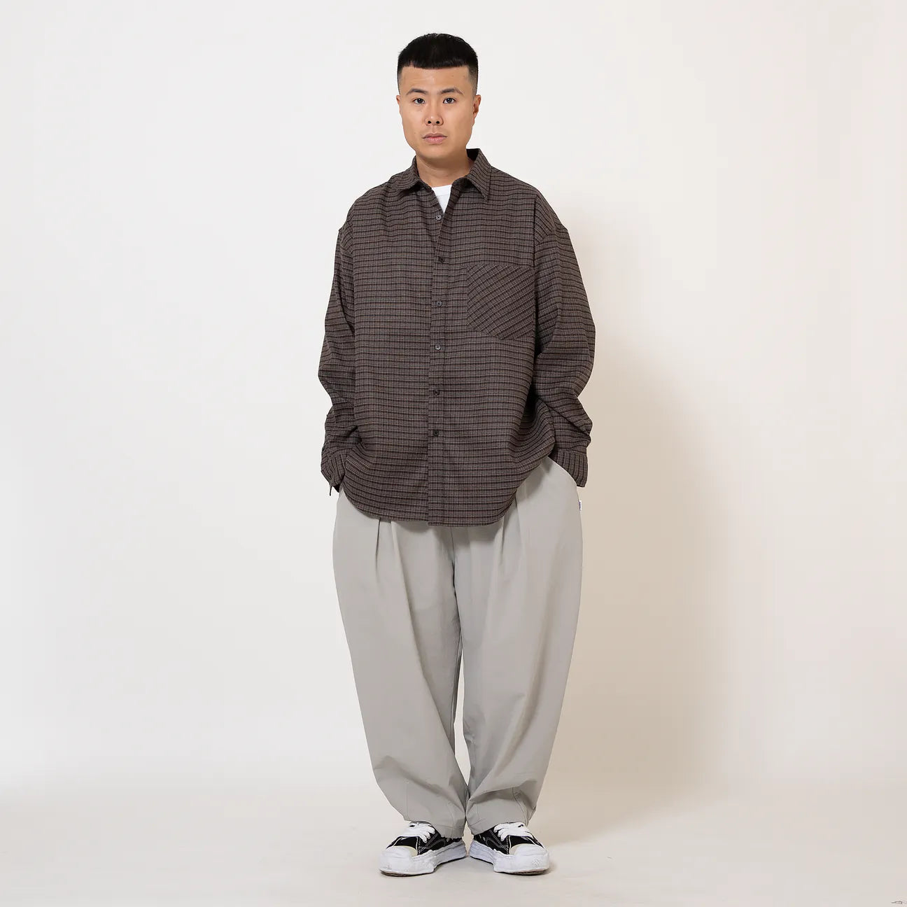 ANST Teflon刷絨打折錐形褲/骨白 ST.43 882435