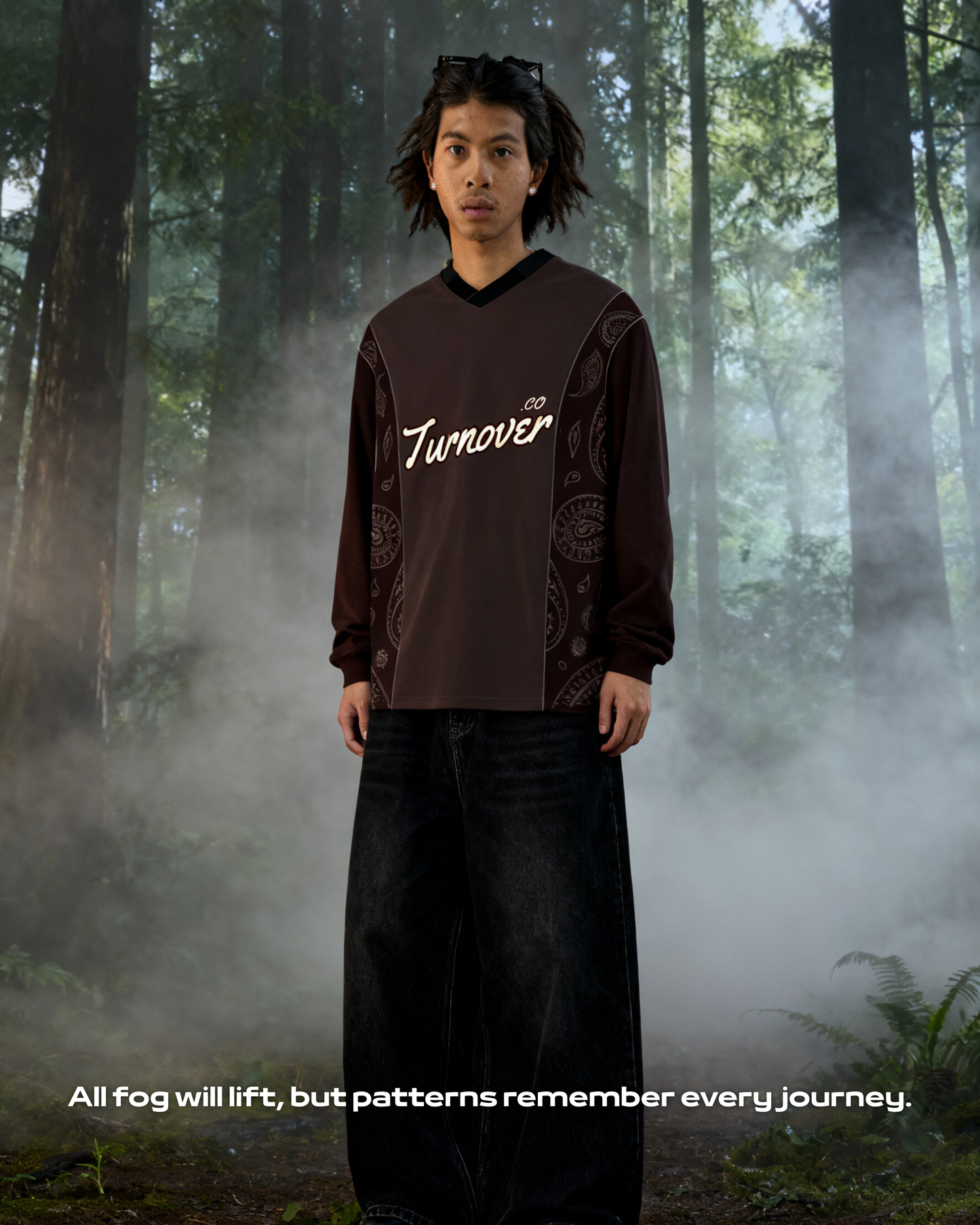 TURNOVER 2025AW Misty Paisley “25AW-LS14 霧.迷”