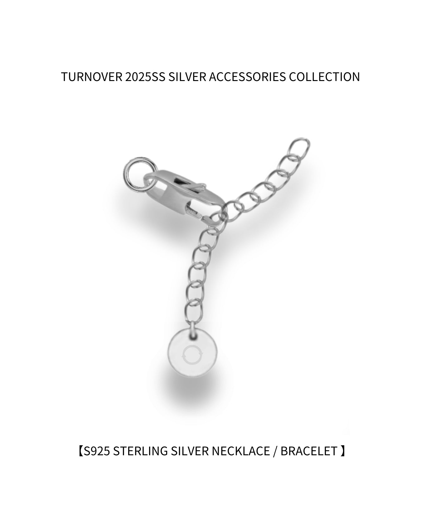 TURNOVER S925 STERLING SILVER NECKLACE "S925 銀頸鏈" (S925-T3)