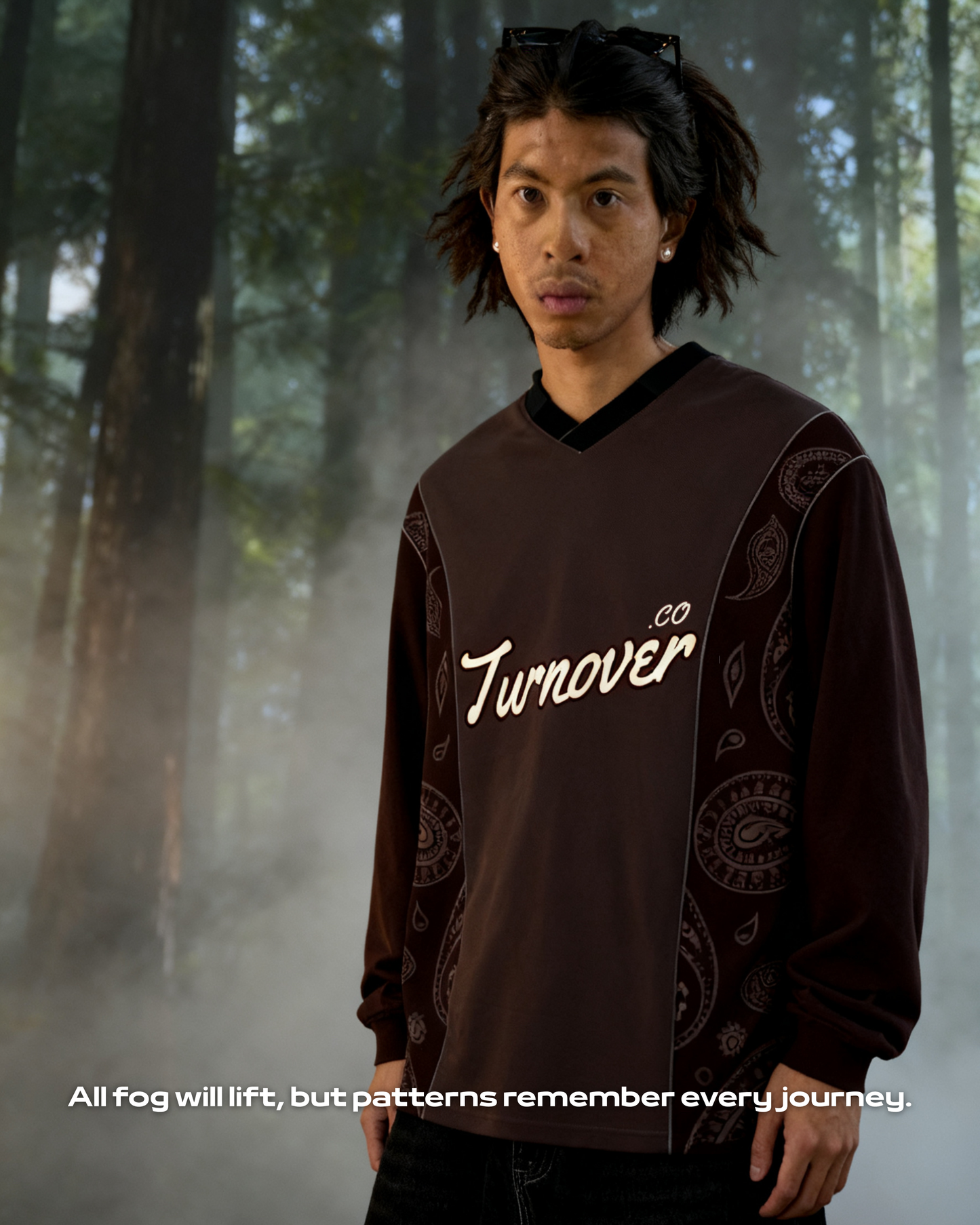 TURNOVER 2025AW Misty Paisley “25AW-LS14 霧.迷”