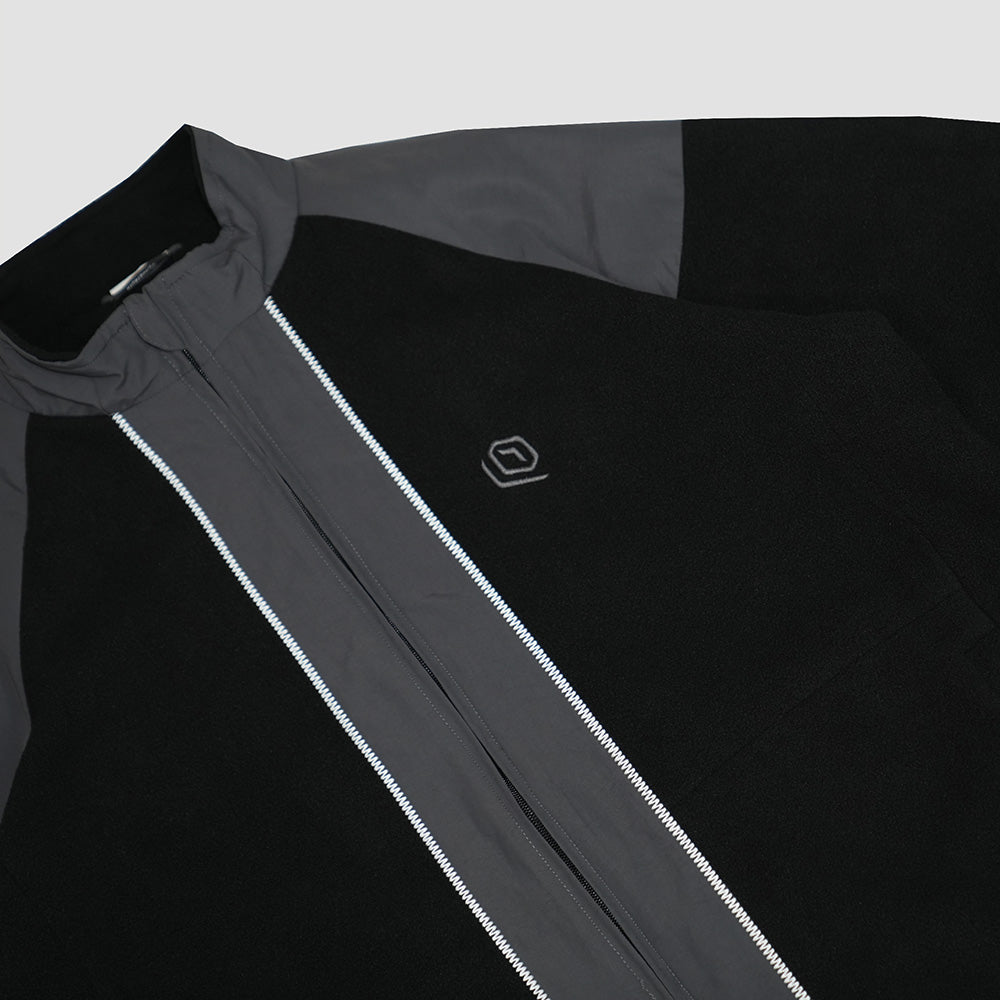 【QUEST】FULL-ZIP FLEECE JACKET-拼接絨毛外套