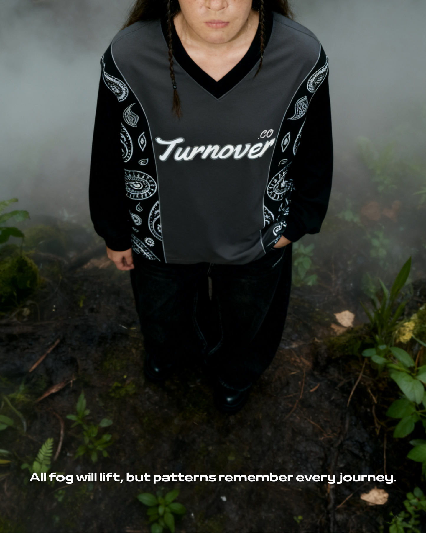 TURNOVER 2025AW Misty Paisley “25AW-LS14 霧.迷”