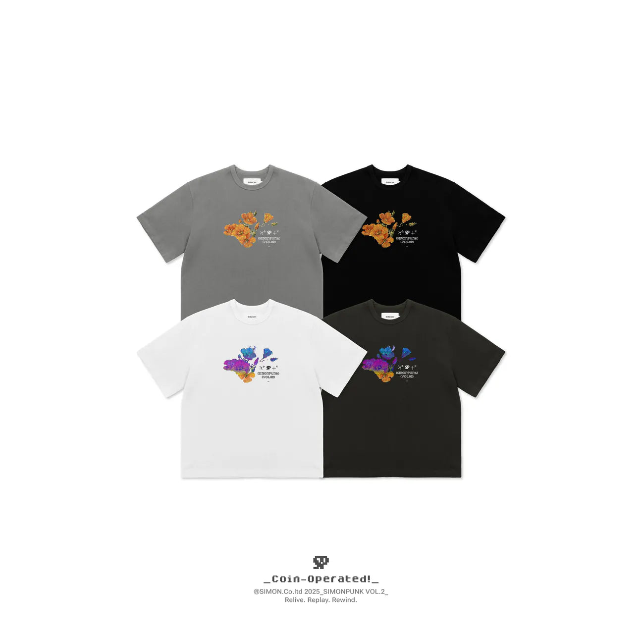 SIMON PUNK Project-SS25-T01 數位 花束 OS TEE