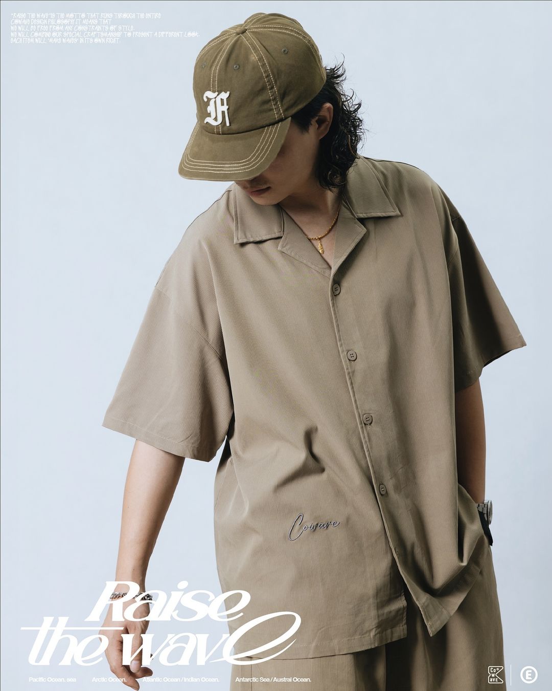 COWAVE 2024 Spring & Summer Straight strip shirt