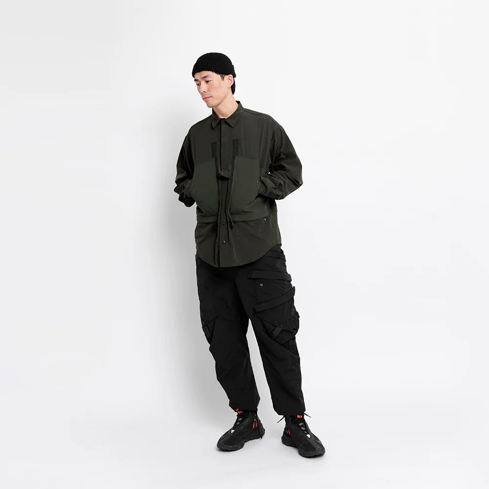 TMCAZ - 4way Stretch Work Shirt Jacket – C32 - Pirate Black + Deep Forest