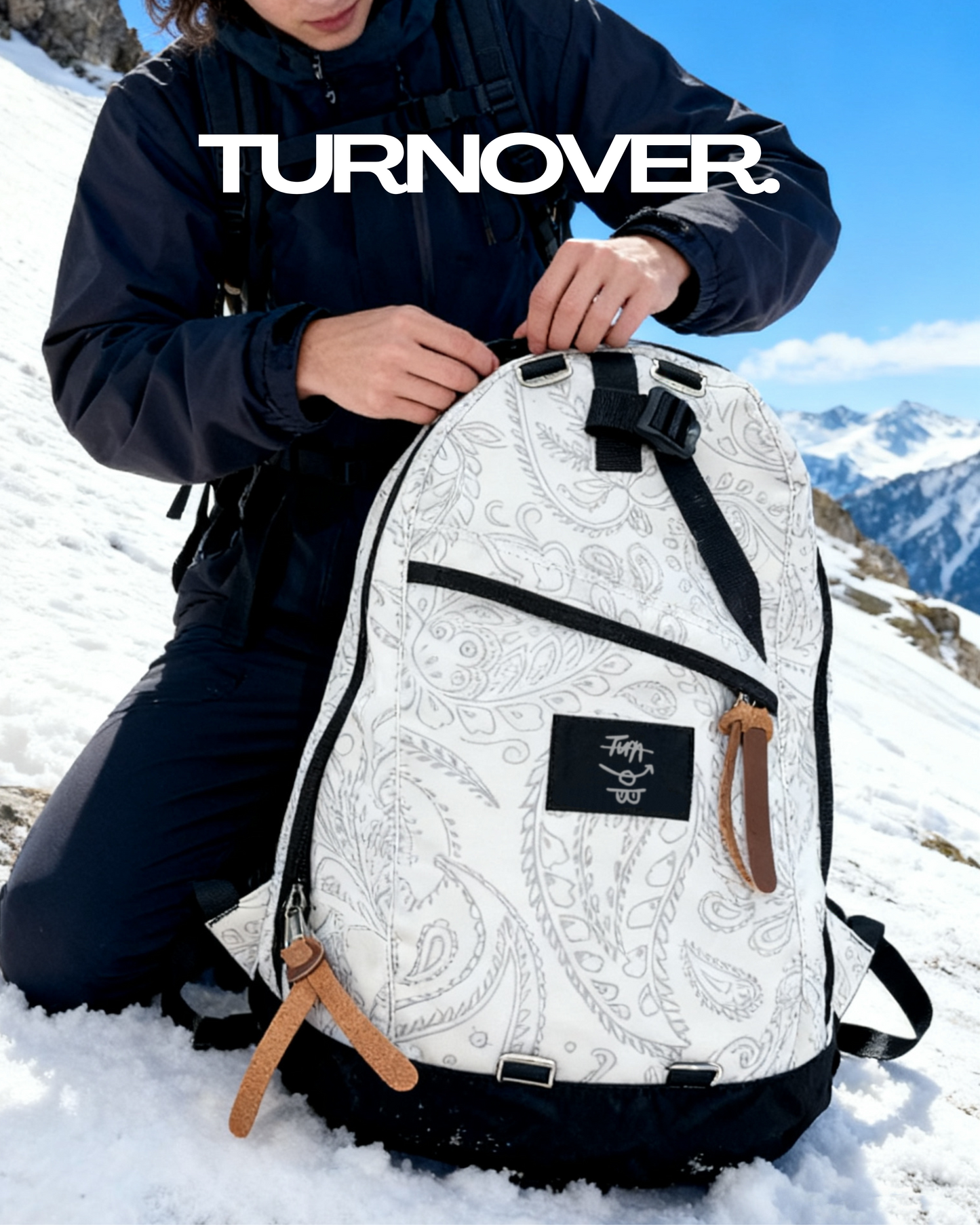 TURNOVER 2026AW Nomad Droplet “26AW-AS2 腰果游牧水滴書包” 白色