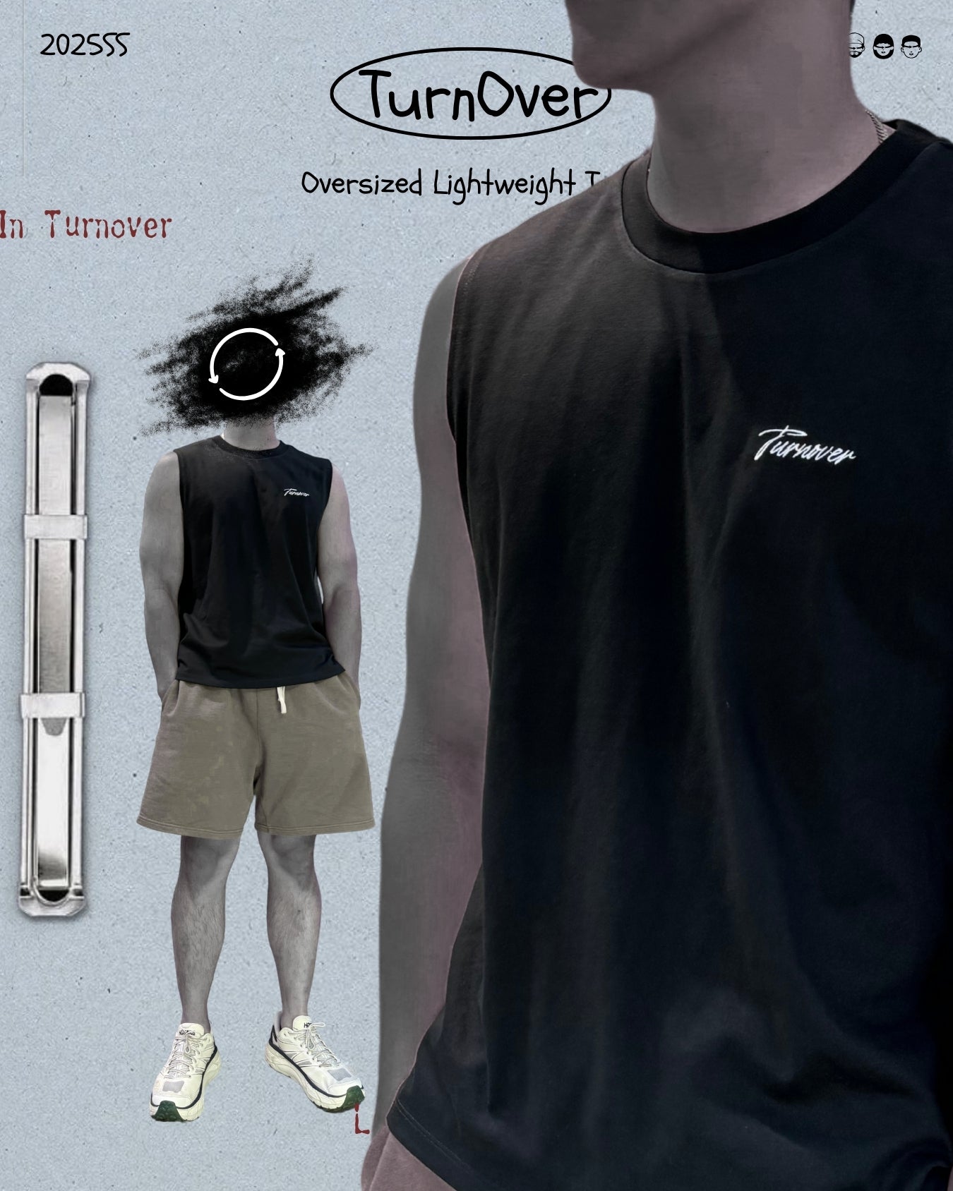 TURNOVER 2025SS Oversized Lightweight Tank
“25SSV3 寬鬆基礎背心”