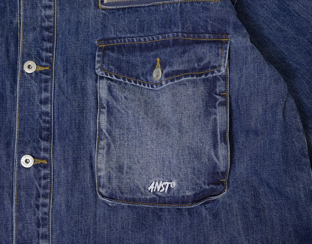 ANST 六袋 刺繡牛仔外套/深藍 AN.47 882426