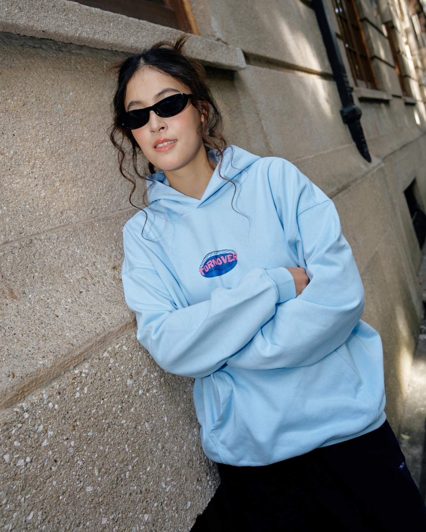 TURNOVER Light Blue Hoodie