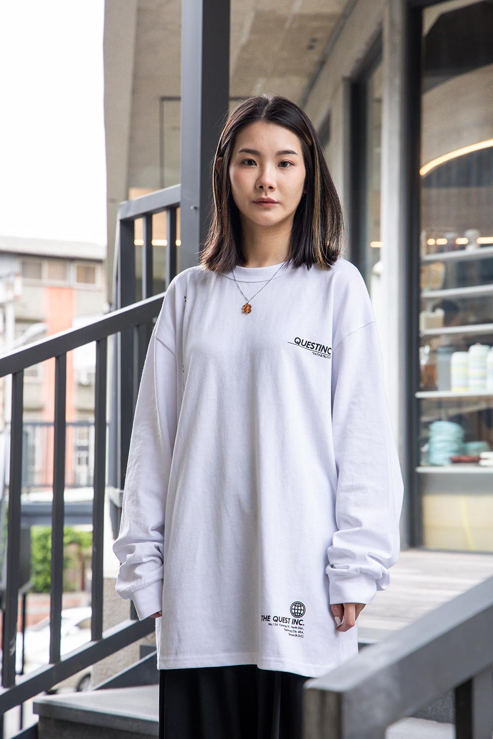 【QUEST】GPS LS TEE - 座標薄長TEE
