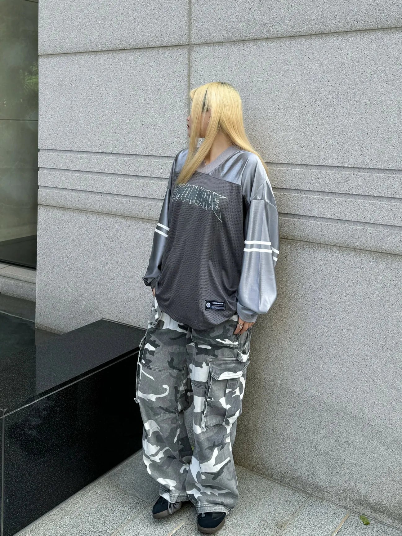 SIMON MADE TL-2423 美式 橄欖球 涼感 網眼 薄長袖
