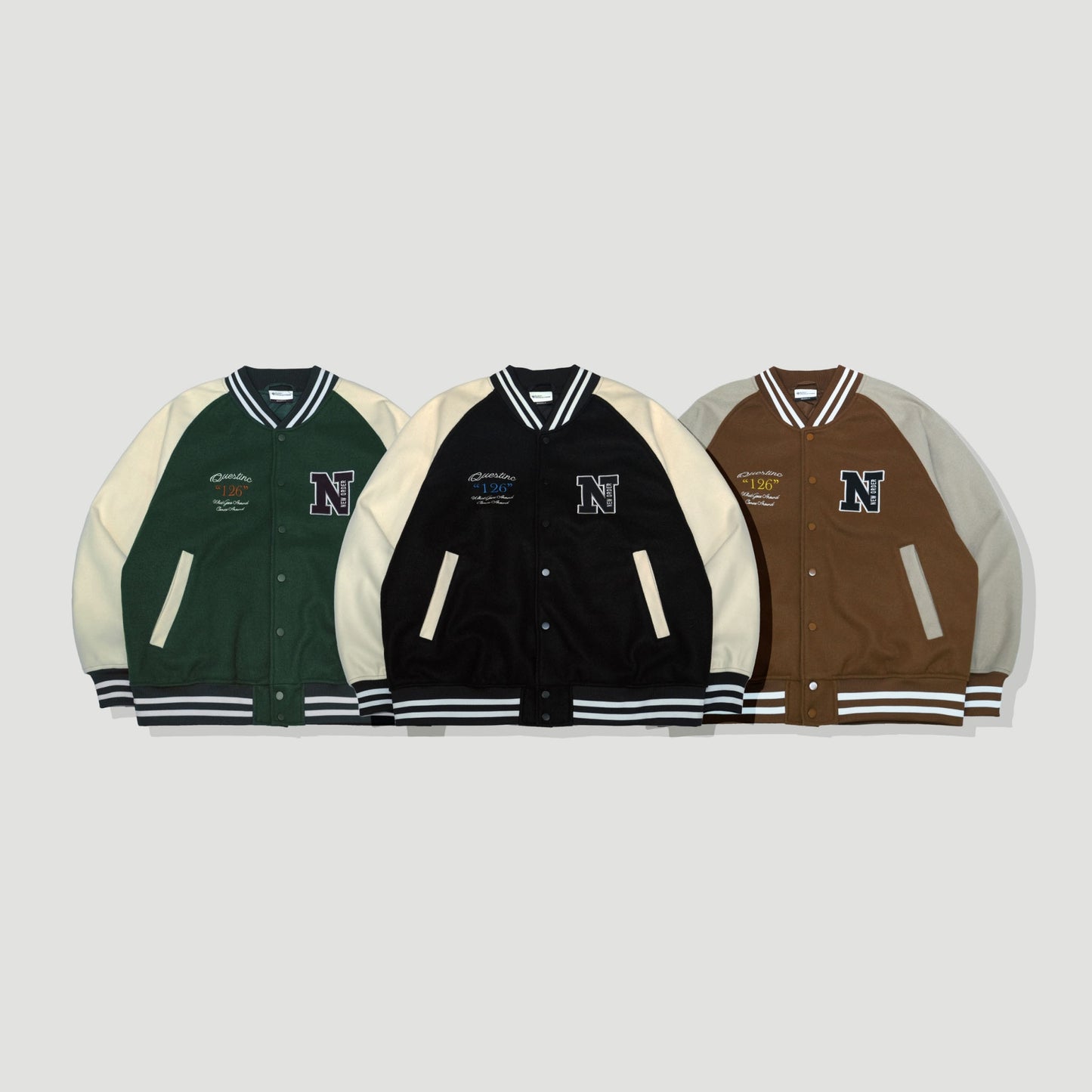 QUEST NEW ORDER JACKET 仿羊毛 棒球外套