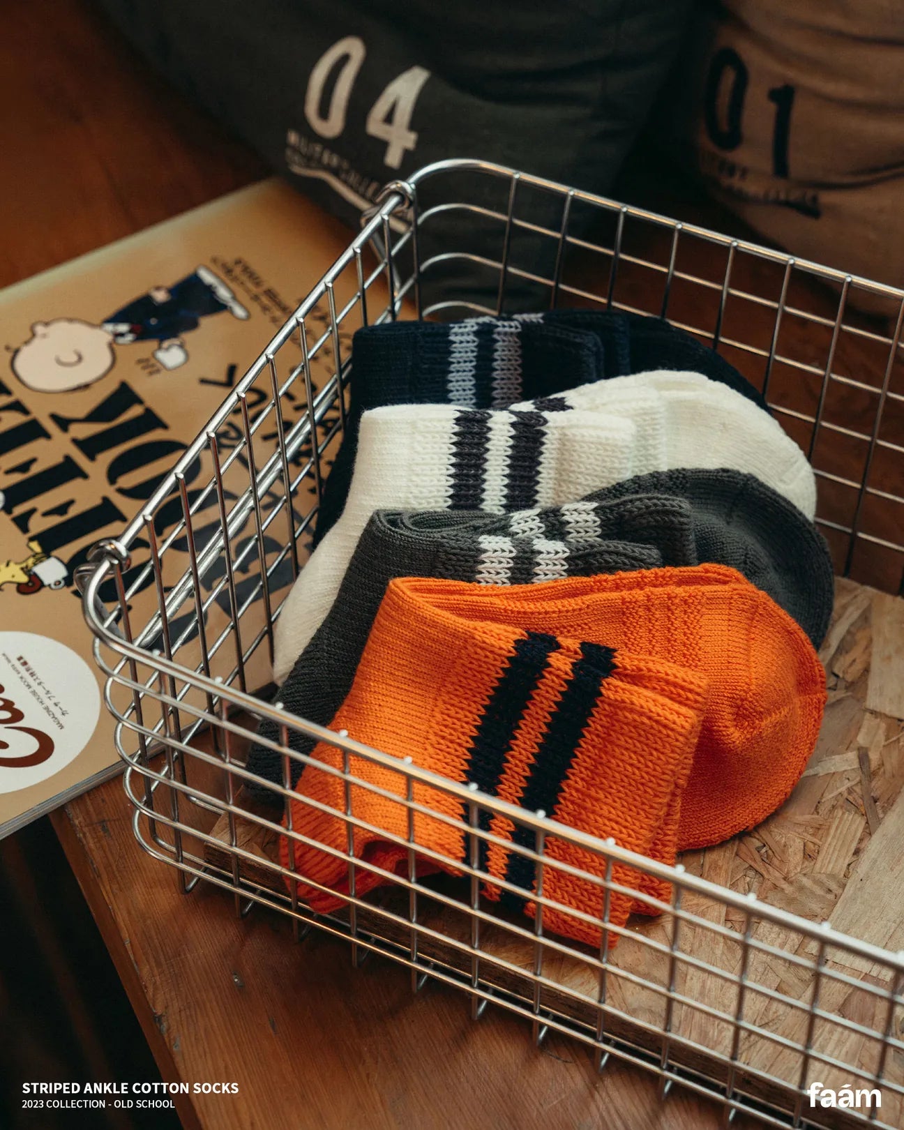 FAAM OLD SCHOOL STRIPED ANKLE 條紋針織中筒襪 NTRO007