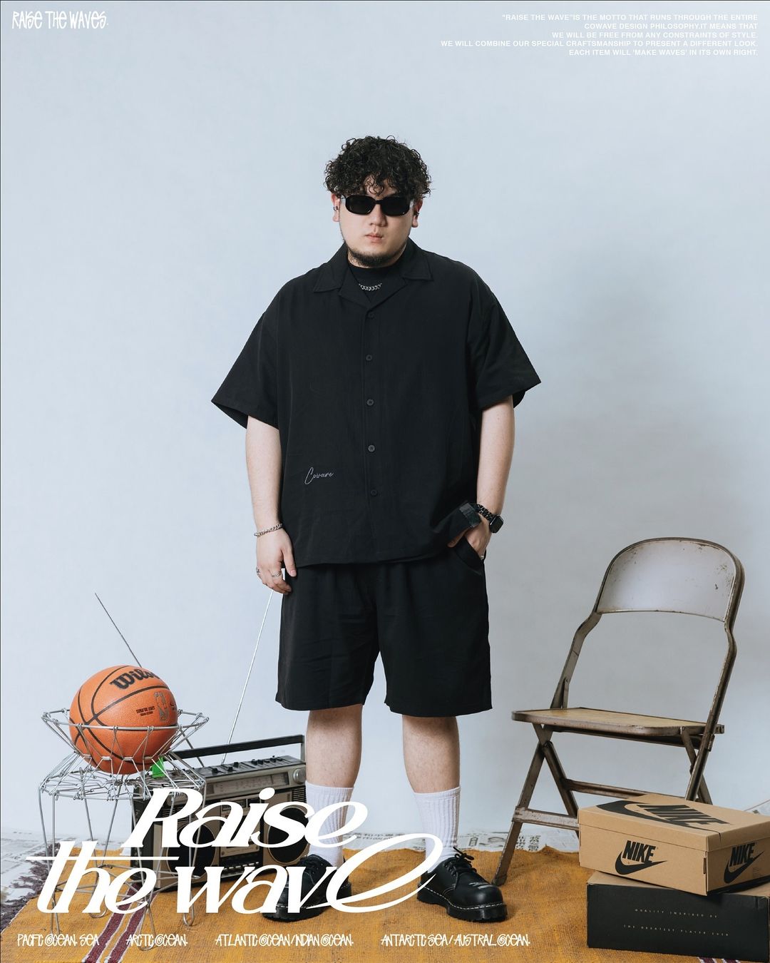 COWAVE 2024 Spring & Summer Straight strip shirt