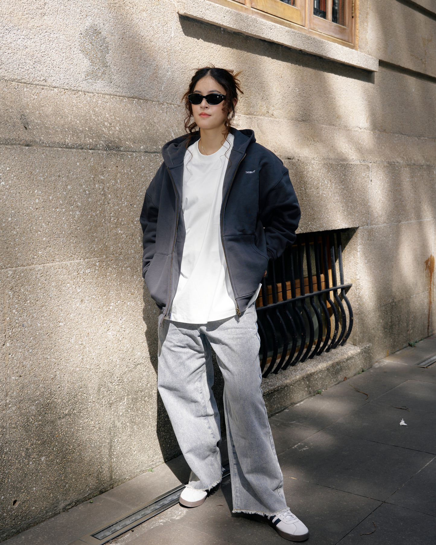 TURNOVER HEAVYWEIGHT DOUBLE ZIP JACKET
