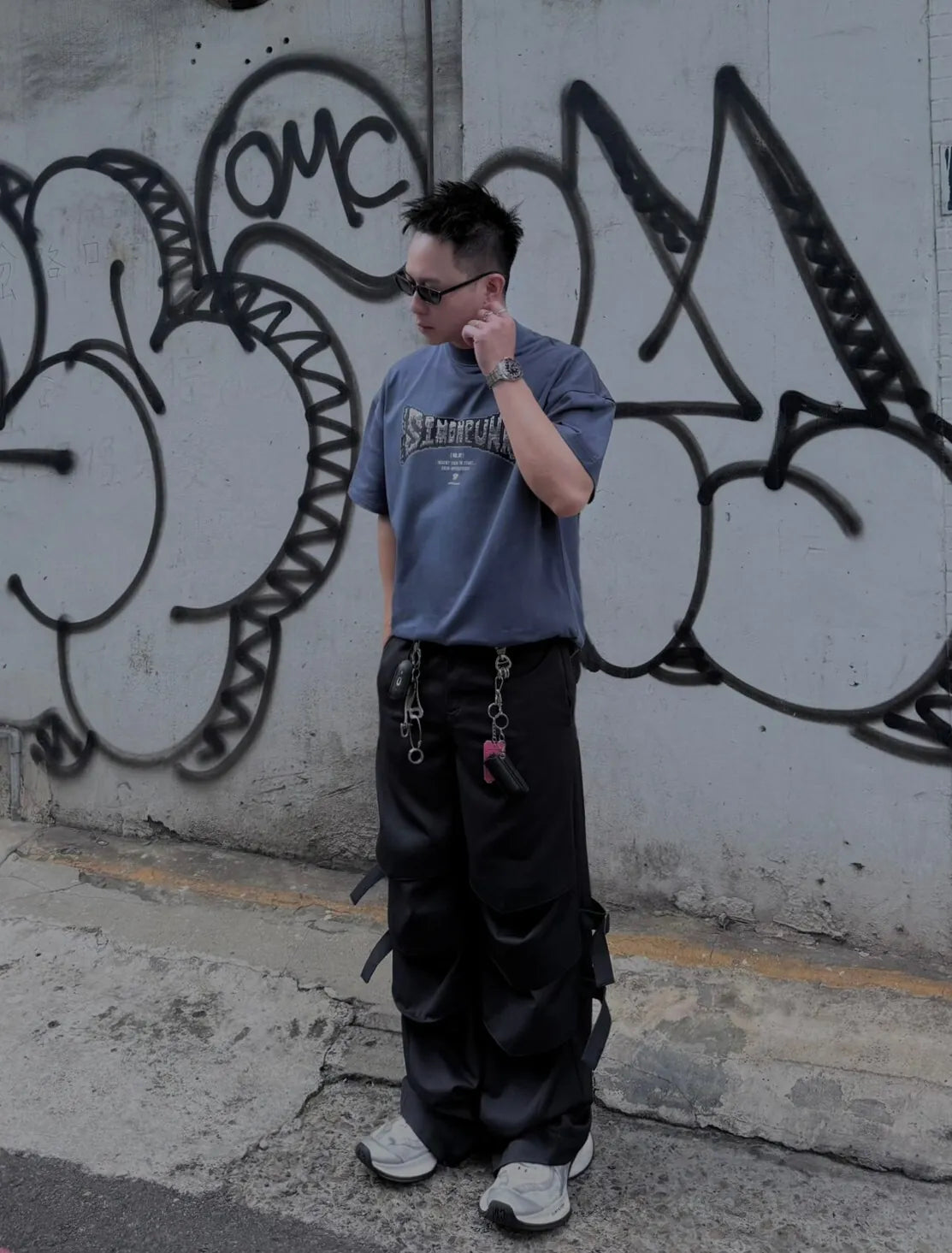 SIMON PUNK Project-SS25-MS01 數碼方塊 LOGO 小高領 TEE