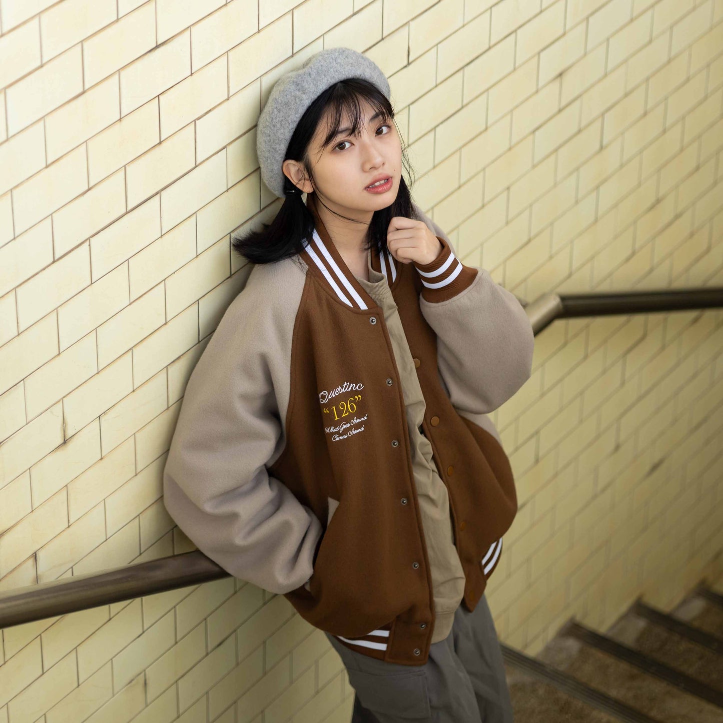 QUEST NEW ORDER JACKET 仿羊毛 棒球外套