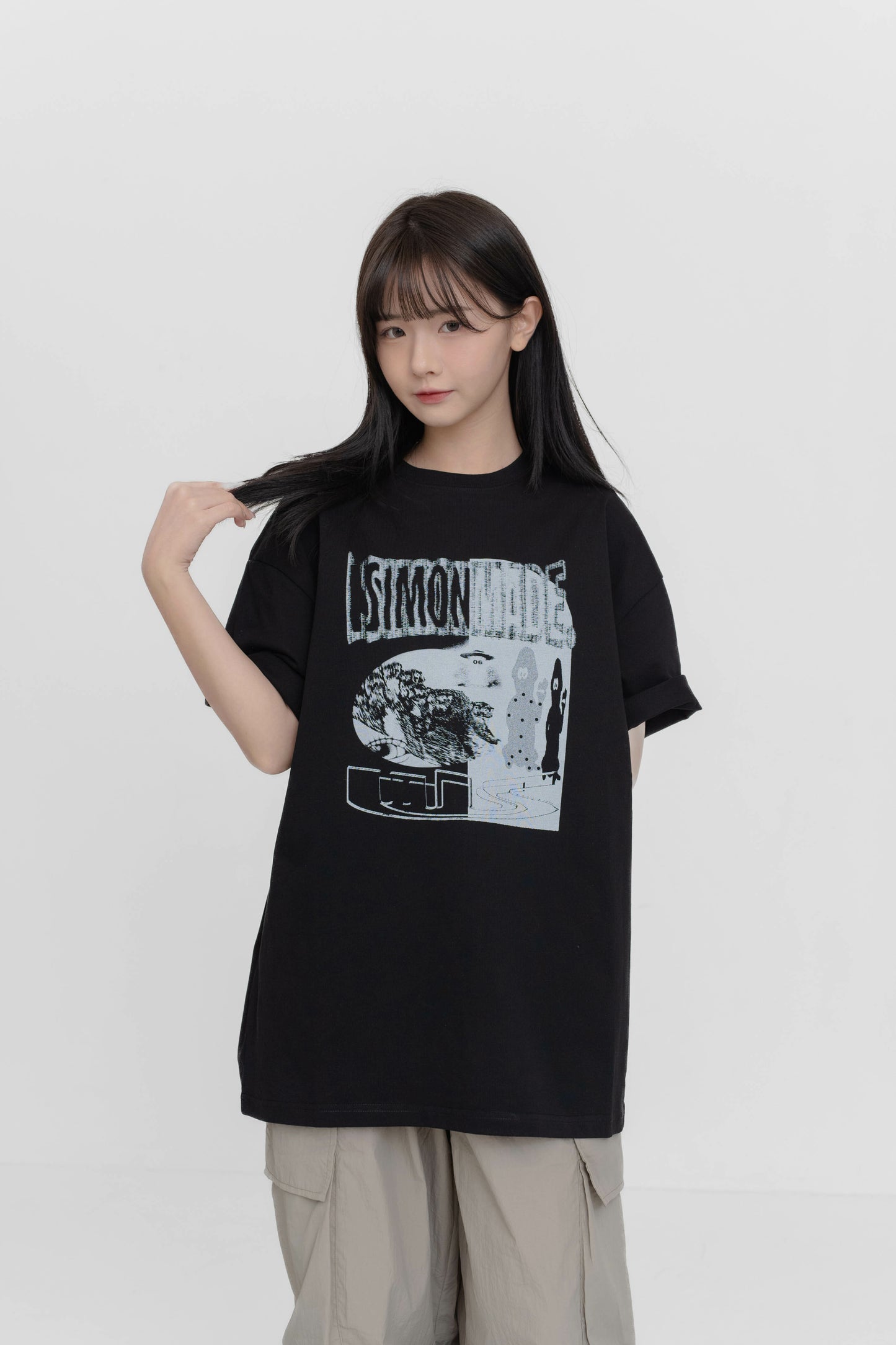 SIMON MADE MK-0404 SIMON FRIEND 雜訊 幻影 短T