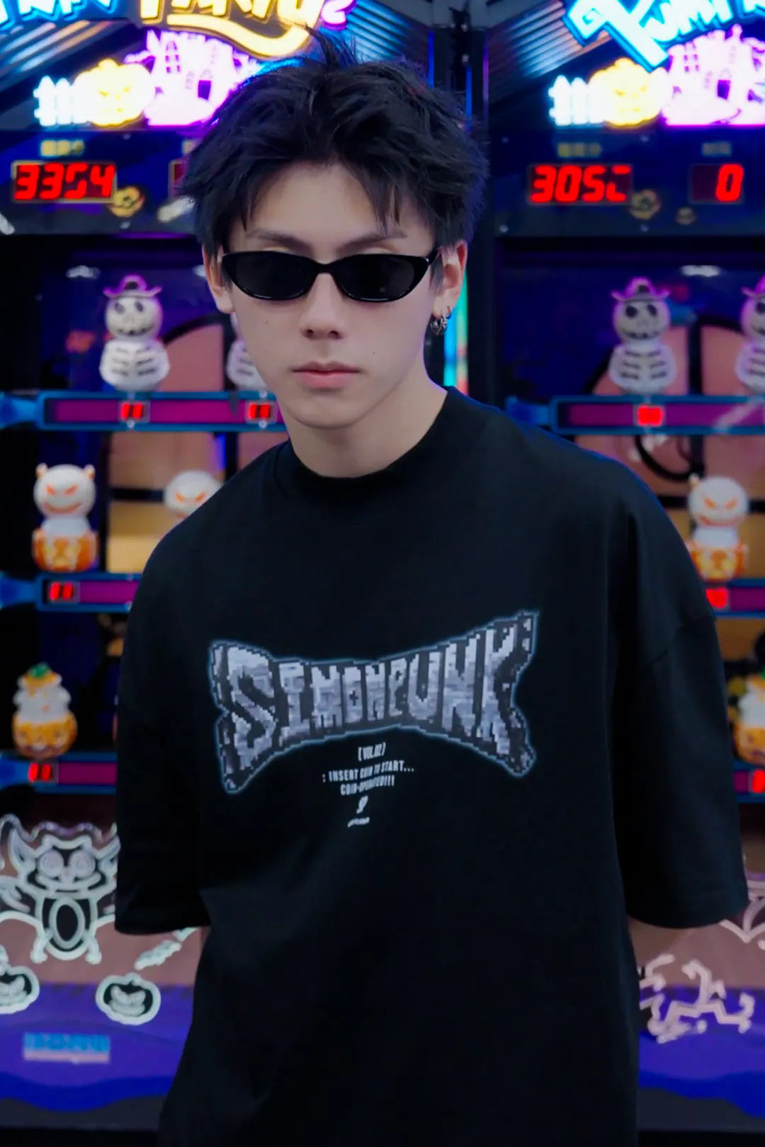 SIMON PUNK Project-SS25-MS01 數碼方塊 LOGO 小高領 TEE