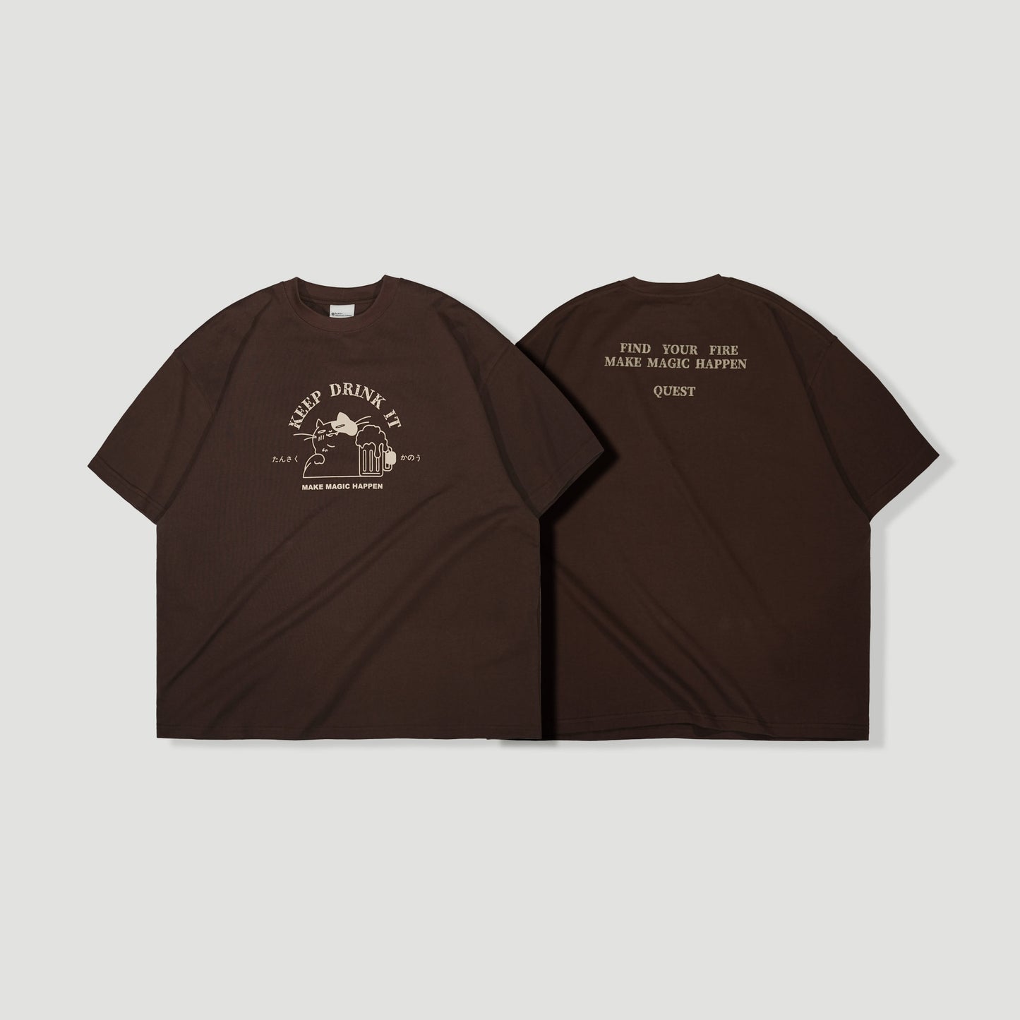 QUEST DRUNK CAT TEE 酒精貓咪TEE