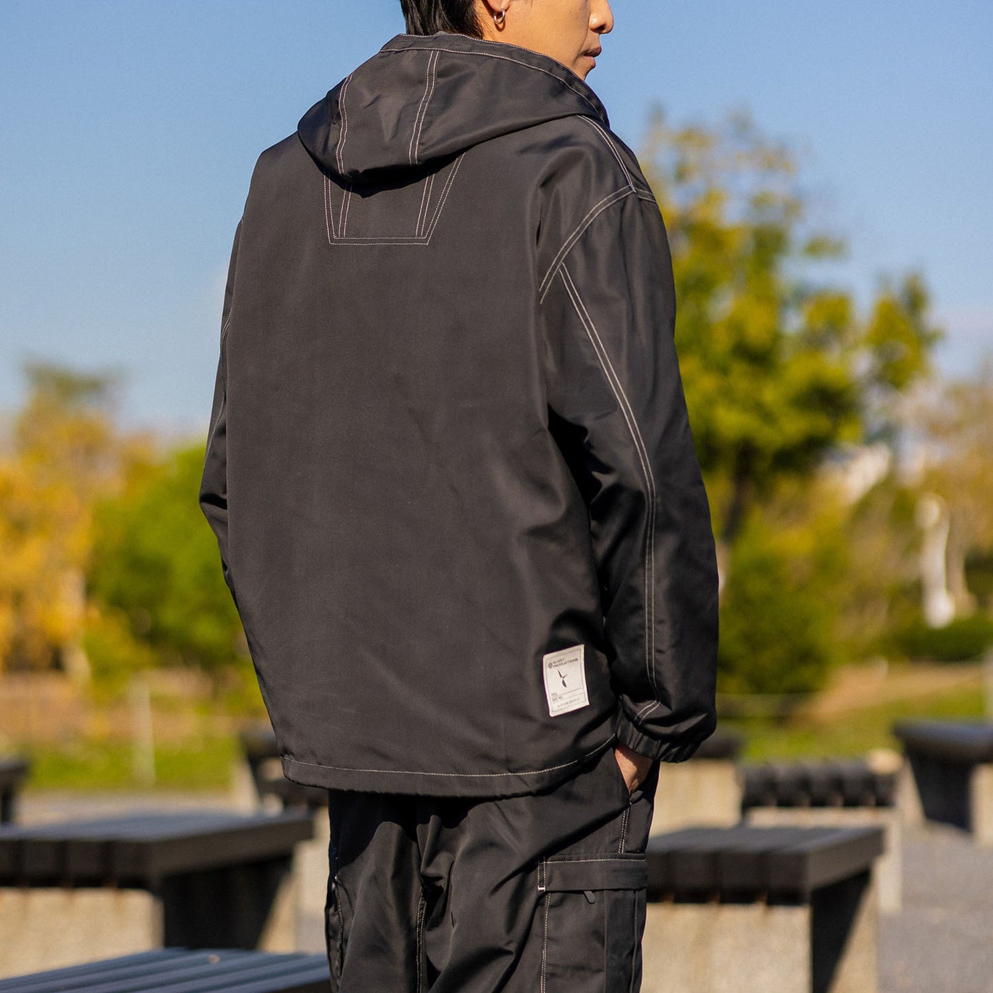 NYLON POCKET PULLOVER 尼龍口袋半拉鍊上衣