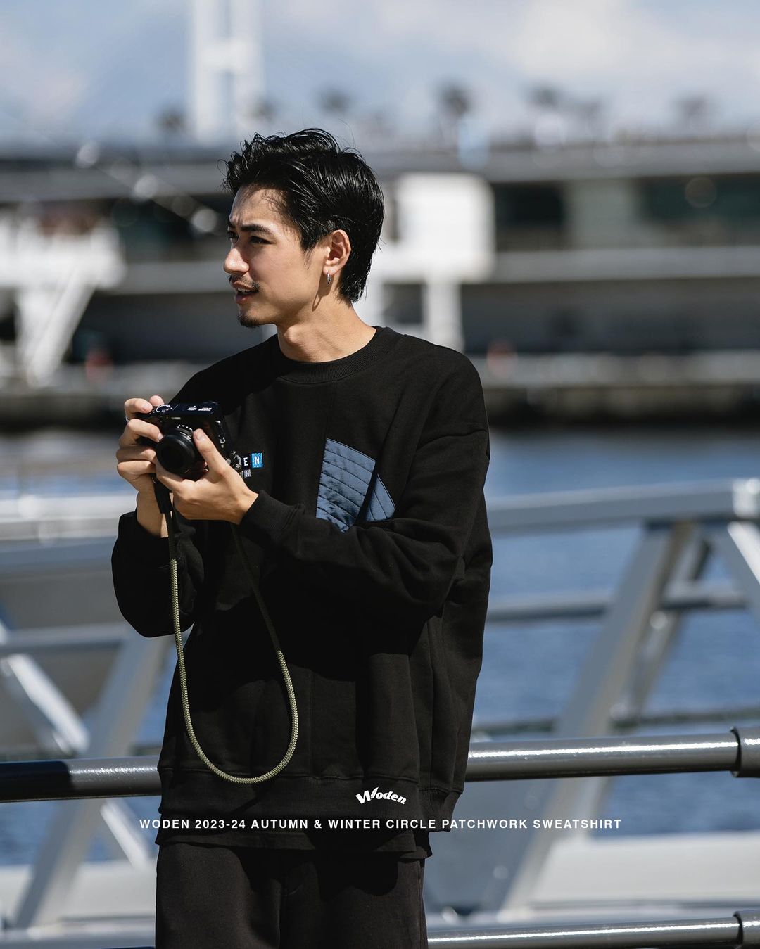 WODEN 2023-24 AUTUMN & WINTER 006 CIRCLE PATCHWORK SWEATSHIRT
