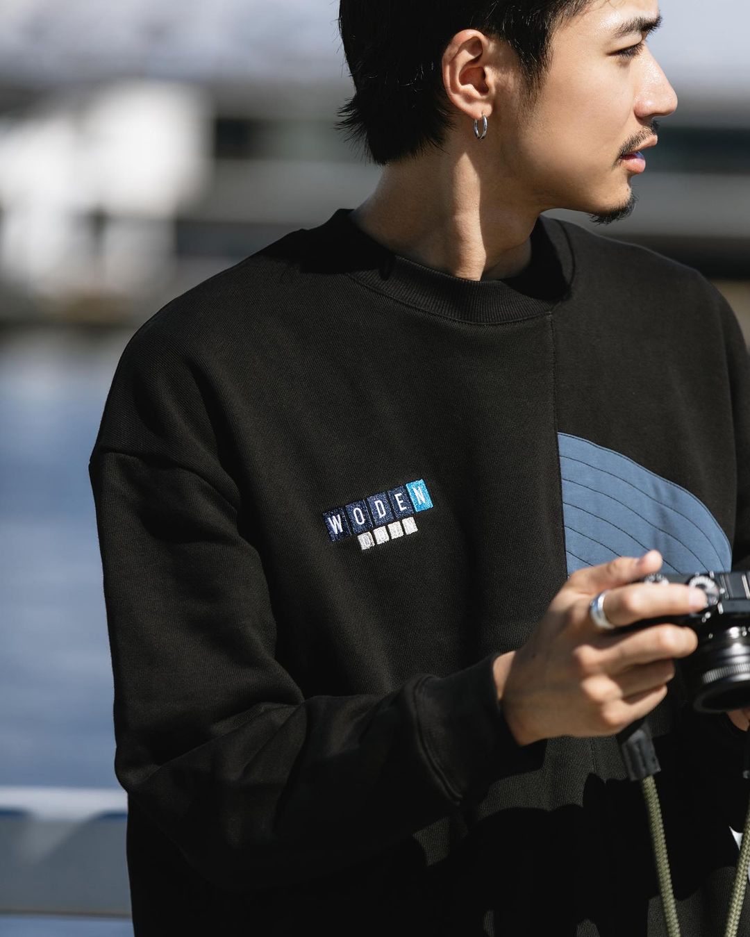WODEN 2023-24 AUTUMN & WINTER 006 CIRCLE PATCHWORK SWEATSHIRT