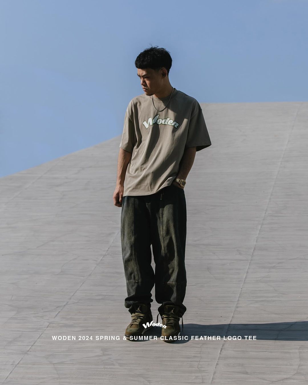 WODEN 2024 SPRING & SUMMER CLASSIC FEATHER LOGO TEE