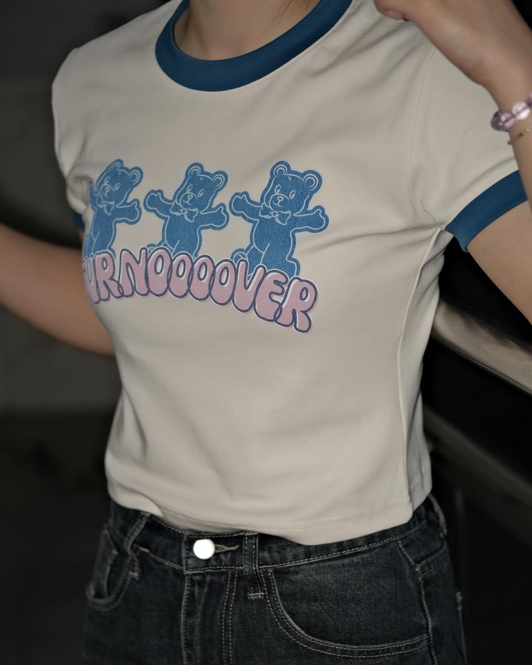 TURNOVER BEAR CROP TOP