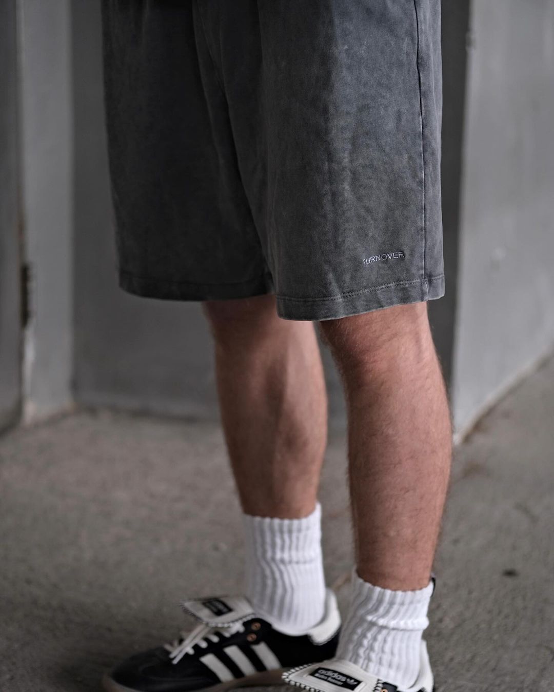 TURNOVER WASHED COTTON PANTS