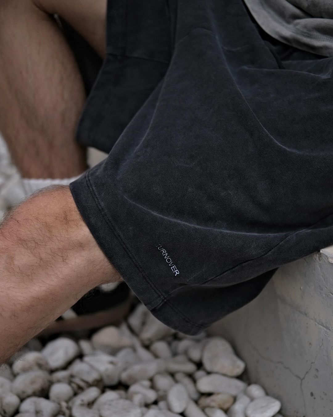 TURNOVER WASHED COTTON PANTS