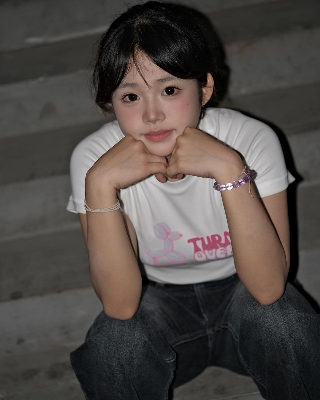 TURNOVER_CO BALLOON DOG CROP TOP