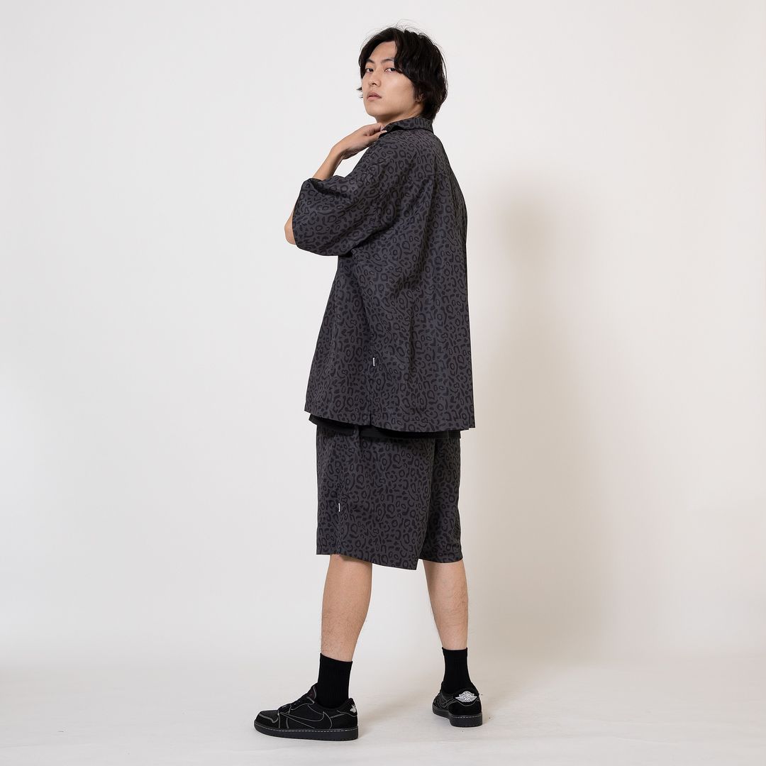 ANST 古巴領豹紋短袖襯衫