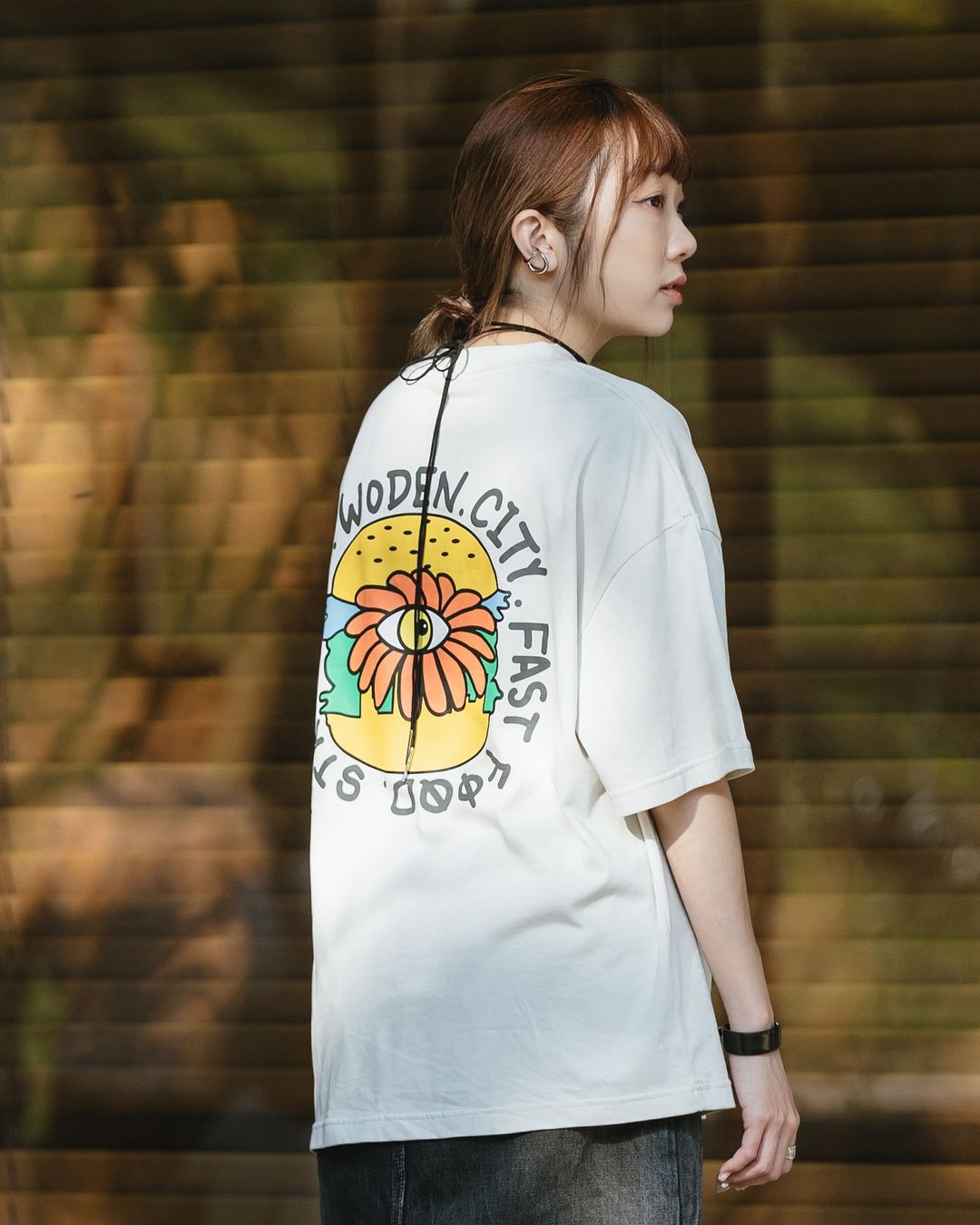 WODEN 2024 SPRING & SUMMER FLOWER HAMBURGER TEE