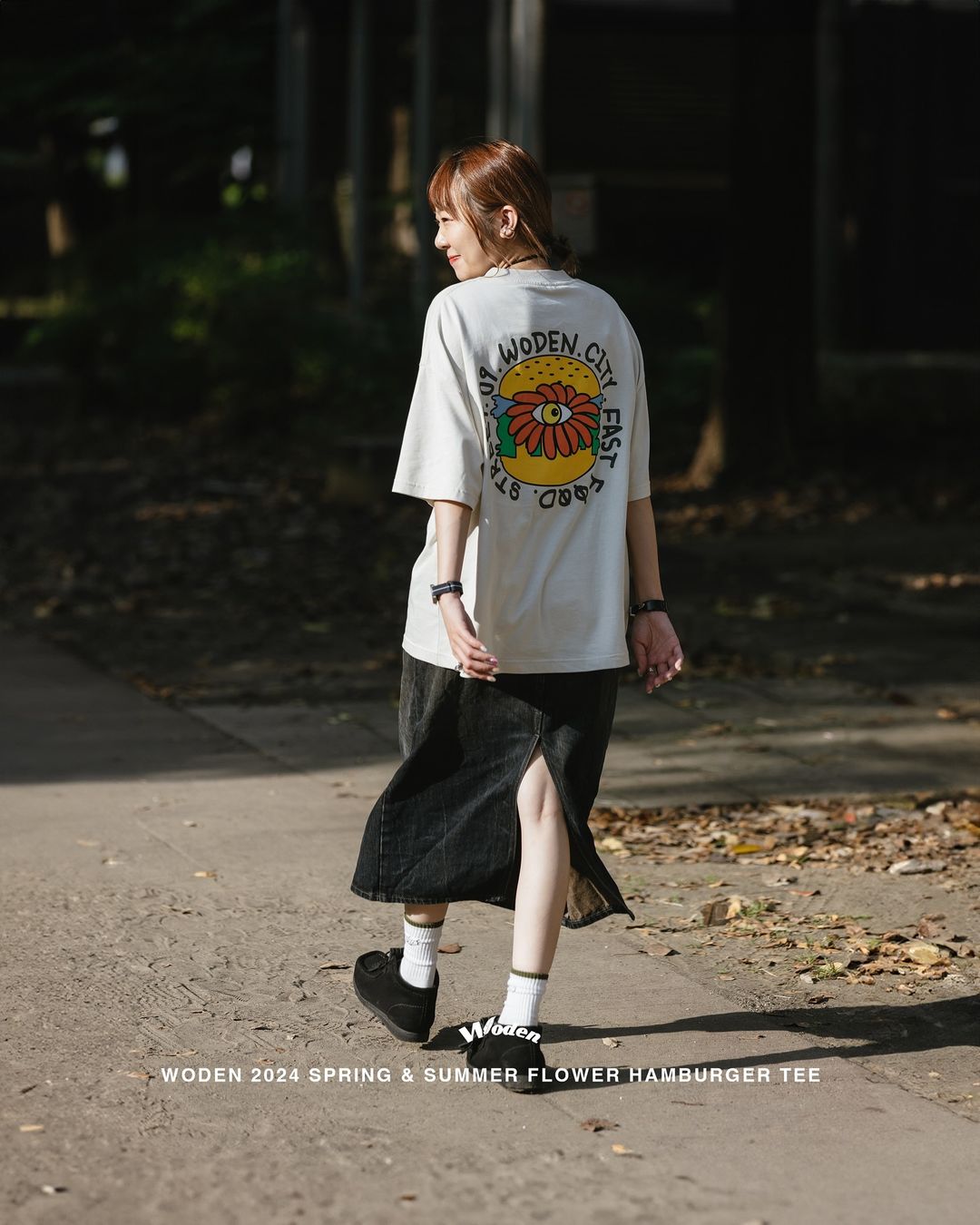 WODEN 2024 SPRING & SUMMER FLOWER HAMBURGER TEE