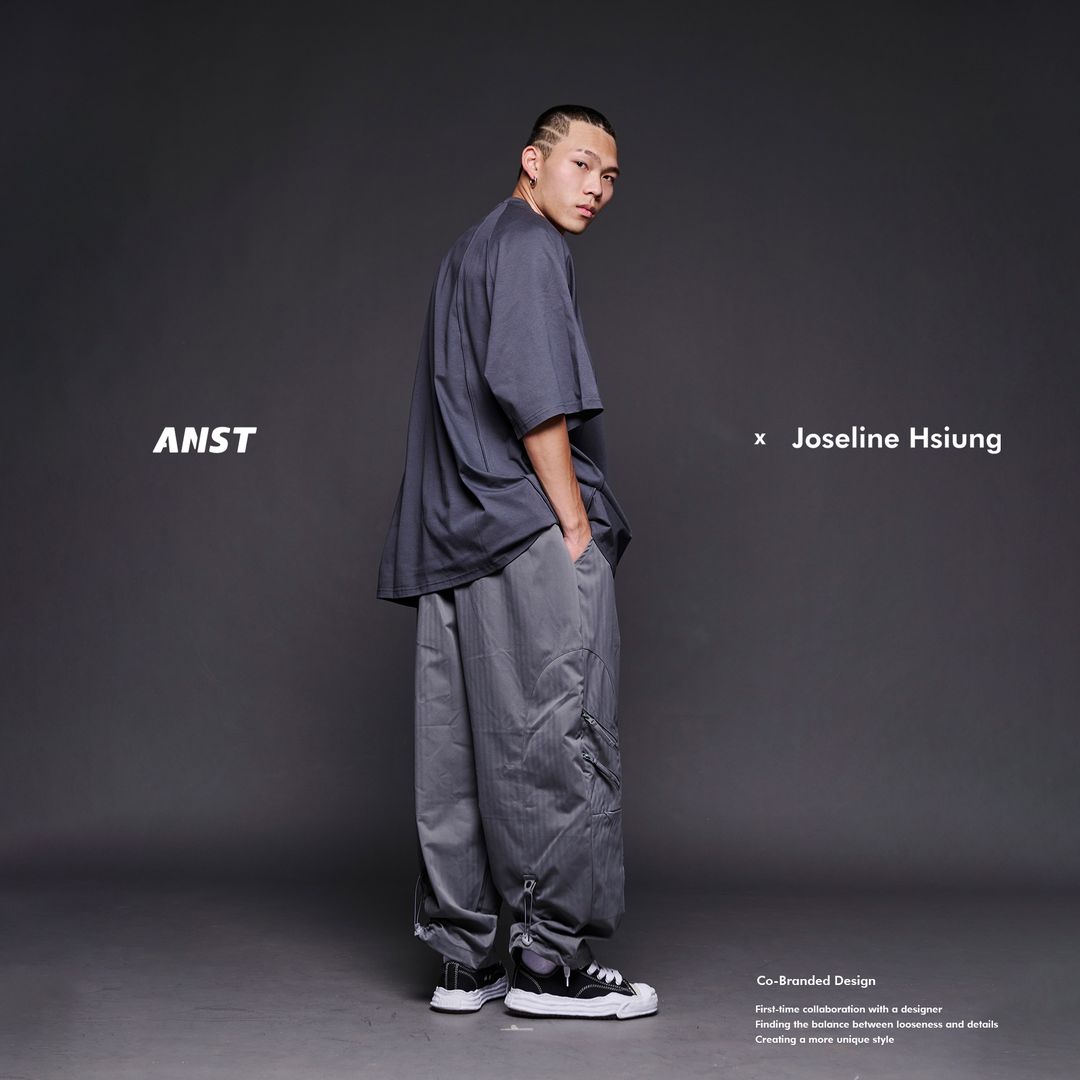 ANST X JOSELINE HSIUNG PIPING TRACK HIDDEN ZIPPER TEE 882408