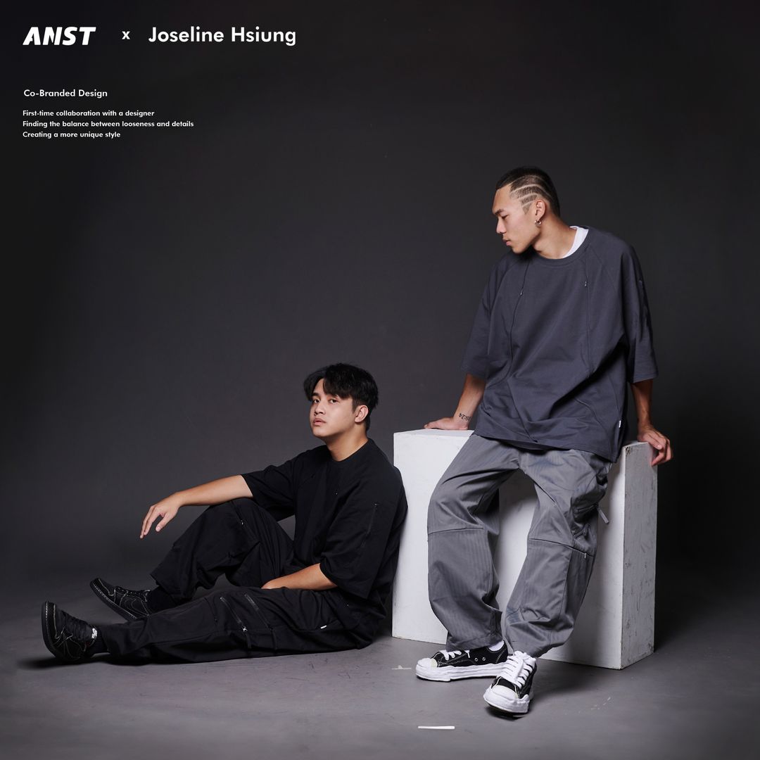 ANST X JOSELINE HSIUNG PIPING TRACK HIDDEN ZIPPER TEE 882408
