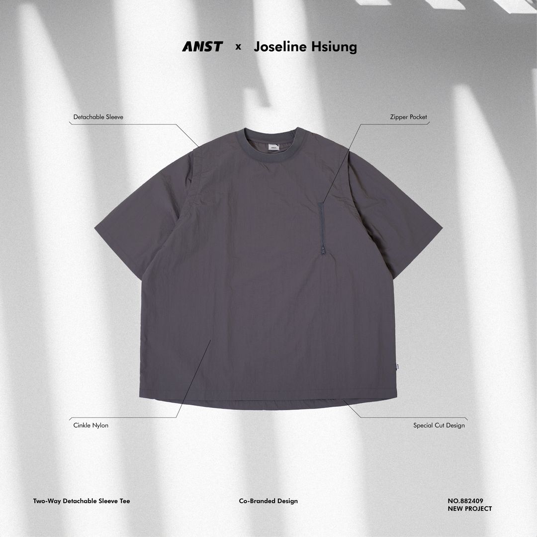 ANST X JOSELINE HSIUNG 2WAY DETACHABLE SLEEVE TEE 882409